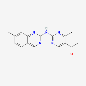 5-Acetyl-2-[(4,7-dimethylquinazolin-2-yl)amino]-4,6-dimethylpyrimidine