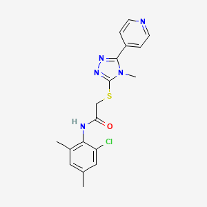 N-(2-chloro-4,6-dimethylphenyl)-2-{[4-methyl-5-(pyridin-4-yl)-4H-1,2,4-triazol-3-yl]sulfanyl}acetamide