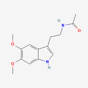 molecular formula C14H18N2O3 B1213923 n-[2-(5,6-Dimethoxy-1h-indol-3-yl)ethyl]acetamide CAS No. 69845-43-8