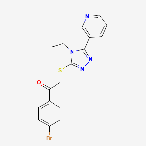 1-(4-bromophenyl)-2-{[4-ethyl-5-(pyridin-3-yl)-4H-1,2,4-triazol-3-yl]sulfanyl}ethanone