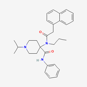 molecular formula C30H37N3O2 B12139244 N-[1-(methylethyl)-4-(N-phenylcarbamoyl)(4-piperidyl)]-2-naphthyl-N-propylacet amide 