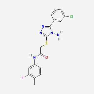 2-[4-amino-5-(3-chlorophenyl)(1,2,4-triazol-3-ylthio)]-N-(3-fluoro-4-methylphe nyl)acetamide