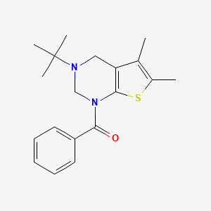 (3-tert-butyl-5,6-dimethyl-3,4-dihydrothieno[2,3-d]pyrimidin-1(2H)-yl)(phenyl)methanone