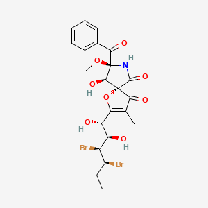 molecular formula C22H25Br2NO8 B1213928 12.13-Dibromopseurotin CAS No. 58546-67-1