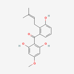 molecular formula C19H20O5 B1213929 Cudranone CAS No. 63596-94-1