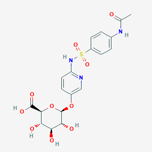 molecular formula C19H21N3O10S B1213930 Acetylsulfapyridine-O-glucuronide CAS No. 69233-18-7