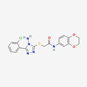 2-{[4-amino-5-(2-chlorophenyl)-4H-1,2,4-triazol-3-yl]sulfanyl}-N-(2,3-dihydro-1,4-benzodioxin-6-yl)acetamide