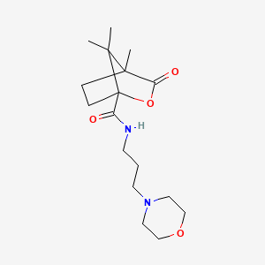 4,7,7-trimethyl-N-[3-(morpholin-4-yl)propyl]-3-oxo-2-oxabicyclo[2.2.1]heptane-1-carboxamide