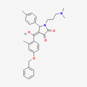 4-{[4-(benzyloxy)-2-methylphenyl]carbonyl}-1-[3-(dimethylamino)propyl]-3-hydroxy-5-(4-methylphenyl)-1,5-dihydro-2H-pyrrol-2-one