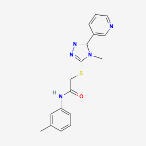 molecular formula C17H17N5OS B12139361 2-(4-methyl-5-(3-pyridyl)(1,2,4-triazol-3-ylthio))-N-(3-methylphenyl)acetamide 