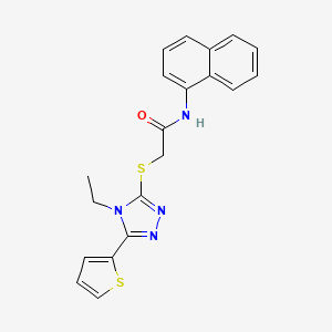 2-{[4-ethyl-5-(thiophen-2-yl)-4H-1,2,4-triazol-3-yl]sulfanyl}-N-(naphthalen-1-yl)acetamide