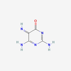 molecular formula C4H5N5O B1213942 2,6-Diamino-5-iminopyrimidin-4-one 