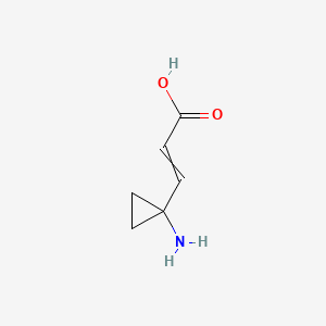 molecular formula C6H9NO2 B1213945 3-(1-Aminocyclopropyl)prop-2-enoic acid 