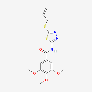 3,4,5-trimethoxy-N-[5-(prop-2-en-1-ylsulfanyl)-1,3,4-thiadiazol-2-yl]benzamide