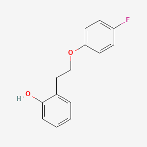 molecular formula C14H13FO2 B1213948 2-(4-Fluorophenoxy)-1-(2-hydroxyphenyl)ethane CAS No. 132194-67-3