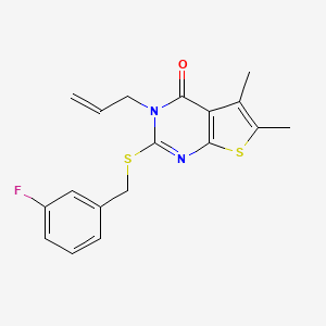 2-[(3-fluorobenzyl)sulfanyl]-5,6-dimethyl-3-(prop-2-en-1-yl)thieno[2,3-d]pyrimidin-4(3H)-one