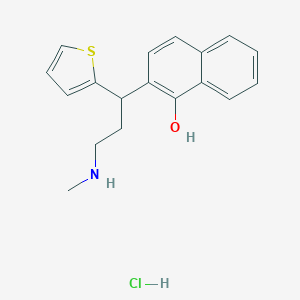 B121395 2-[3-(Methylamino)-1-(2-thienyl)propyl]-1-naphthalenol Hydrochloride CAS No. 1033719-36-6