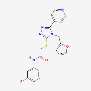 N-(3-fluorophenyl)-2-{[4-(furan-2-ylmethyl)-5-(pyridin-4-yl)-4H-1,2,4-triazol-3-yl]sulfanyl}acetamide