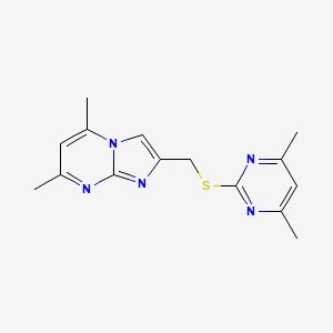 2-(4,6-Dimethyl-pyrimidin-2-ylsulfanylmethyl)-5,7-dimethyl-imidazo[1,2-a]pyrimidine