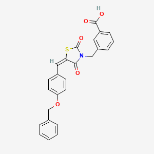 3-({(5E)-5-[4-(benzyloxy)benzylidene]-2,4-dioxo-1,3-thiazolidin-3-yl}methyl)benzoic acid