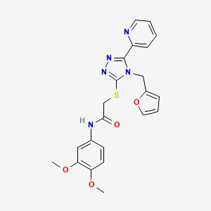 N-(3,4-Dimethoxy-phenyl)-2-(4-furan-2-ylmethyl-5-pyridin-2-yl-4H-[1,2,4]triazol-3-ylsulfanyl)-acetamide