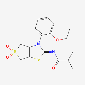 N-[(2Z)-3-(2-ethoxyphenyl)-5,5-dioxidotetrahydrothieno[3,4-d][1,3]thiazol-2(3H)-ylidene]-2-methylpropanamide