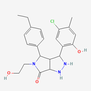 3-(5-Chloro-2-hydroxy-4-methylphenyl)-4-(4-ethylphenyl)-5-(2-hydroxyethyl)-1,2,3,3a,4,6a-hexahydropyrrolo[3,4-c]pyrazol-6-one