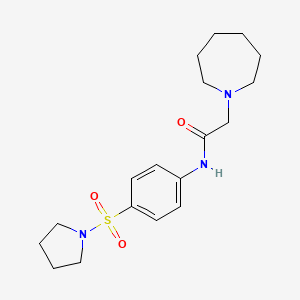 2-(azepan-1-yl)-N-[4-(pyrrolidine-1-sulfonyl)phenyl]acetamide