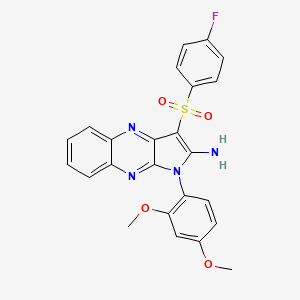 1-(2,4-dimethoxyphenyl)-3-(4-fluorobenzenesulfonyl)-1H-pyrrolo[2,3-b]quinoxalin-2-amine