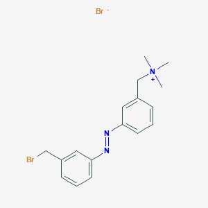 molecular formula C17H21Br2N3 B1213963 Benzenmethanaminium, 3-((3-(bromomethyl)phenyl)azo)-N,N,N-trimethyl- CAS No. 34302-68-6
