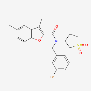 N-(3-bromobenzyl)-N-(1,1-dioxidotetrahydrothiophen-3-yl)-3,5-dimethyl-1-benzofuran-2-carboxamide