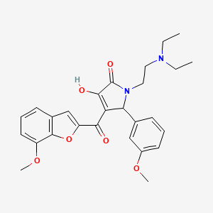 1-[2-(Diethylamino)ethyl]-3-hydroxy-4-[(7-methoxybenzo[d]furan-2-yl)carbonyl]-5-(3-methoxyphenyl)-3-pyrrolin-2-one