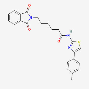 6-(1,3-dioxo-1,3-dihydro-2H-isoindol-2-yl)-N-[(2Z)-4-(4-methylphenyl)-1,3-thiazol-2(3H)-ylidene]hexanamide