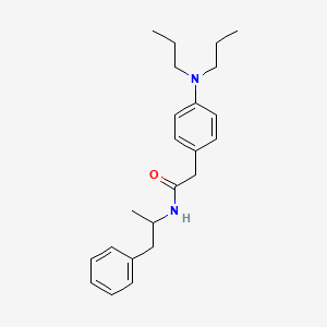 molecular formula C23H32N2O B1213981 2-(p-(Dipropylamino)phenyl)-N-(alpha-methylphenethyl)acetamide CAS No. 50794-02-0