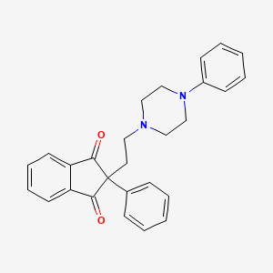 1,3-Indandione, 2-phenyl-2-(2-(4-phenyl-1-piperazinyl)ethyl)-