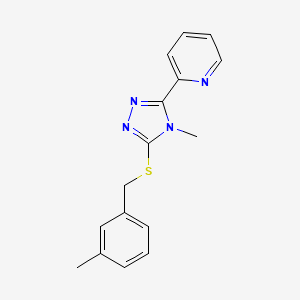 4-Methyl-3-[(3-methylphenyl)methylthio]-5-(2-pyridyl)-1,2,4-triazole