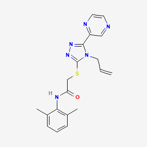 molecular formula C19H20N6OS B12139938 N-(2,6-dimethylphenyl)-2-{[4-(prop-2-en-1-yl)-5-(pyrazin-2-yl)-4H-1,2,4-triazol-3-yl]sulfanyl}acetamide 