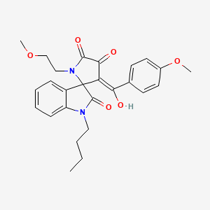 1-butyl-4'-hydroxy-1'-(2-methoxyethyl)-3'-[(4-methoxyphenyl)carbonyl]spiro[indole-3,2'-pyrrole]-2,5'(1H,1'H)-dione