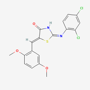 (2Z,5Z)-2-[(2,4-dichlorophenyl)imino]-5-(2,5-dimethoxybenzylidene)-1,3-thiazolidin-4-one