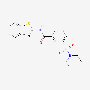 molecular formula C18H19N3O3S2 B12140022 N-(1,3-benzothiazol-2-yl)-3-(diethylsulfamoyl)benzamide 