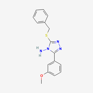 5-(3-Methoxyphenyl)-3-(phenylmethylthio)-1,2,4-triazole-4-ylamine