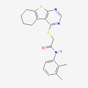 N-(2,3-dimethylphenyl)-2-{8-thia-4,6-diazatricyclo[7.4.0.0^{2,7}]trideca-1(9),2,4,6-tetraen-3-ylsulfanyl}acetamide