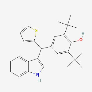 2,6-di-tert-butyl-4-[1H-indol-3-yl(thiophen-2-yl)methyl]phenol