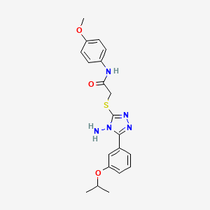 2-{4-amino-5-[3-(methylethoxy)phenyl](1,2,4-triazol-3-ylthio)}-N-(4-methoxyphe nyl)acetamide