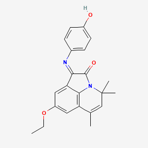 (1E)-8-ethoxy-1-[(4-hydroxyphenyl)imino]-4,4,6-trimethyl-4H-pyrrolo[3,2,1-ij]quinolin-2(1H)-one