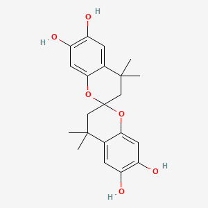 molecular formula C21H24O6 B1214019 6,6',7,7'-Tetrahydroxy-4,4,4',4'-tetramethyl-2,2'-spirobichroman CAS No. 32737-35-2