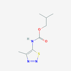 molecular formula C8H13N3O2S B1214025 N-(4-methyl-5-thiadiazolyl)carbamic acid 2-methylpropyl ester 