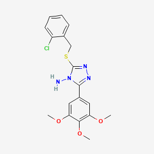 3-[(2-chlorobenzyl)sulfanyl]-5-(3,4,5-trimethoxyphenyl)-4H-1,2,4-triazol-4-amine