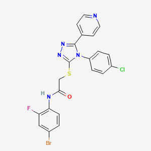 N-(4-bromo-2-fluorophenyl)-2-{[4-(4-chlorophenyl)-5-(pyridin-4-yl)-4H-1,2,4-triazol-3-yl]sulfanyl}acetamide