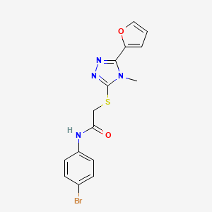 N-(4-bromophenyl)-2-{[5-(furan-2-yl)-4-methyl-4H-1,2,4-triazol-3-yl]sulfanyl}acetamide